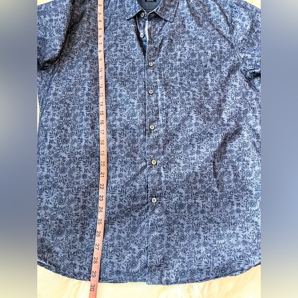 Michael Brandon Slim Fit Floral Cotton/Poly Button Down Men’s Size L Shirt - Picture 7 of 9